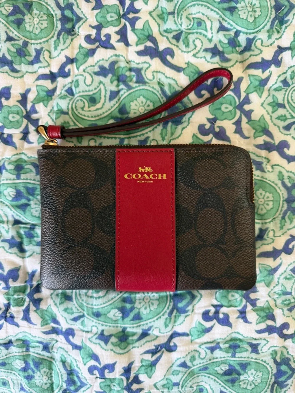 Coach Signature Wristlet - Picture 1 of 3